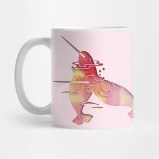 Peach Sea Narwhals Mug